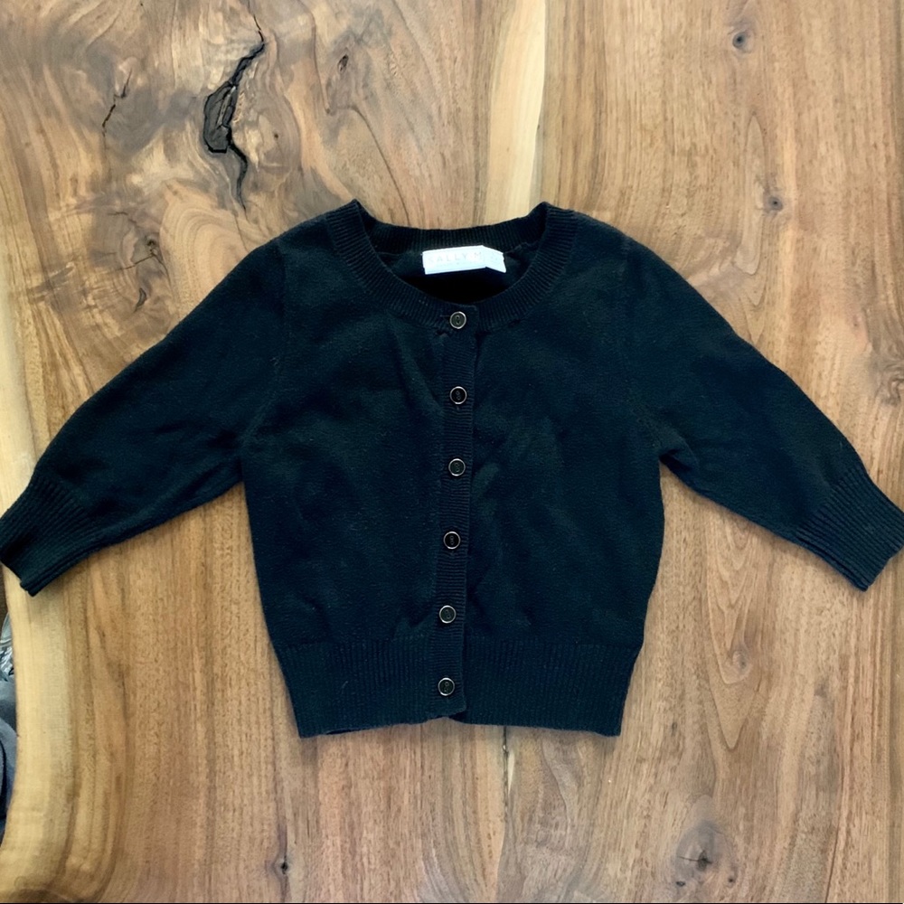 Sally Miller Black 3/4 Sleeve Cardigan